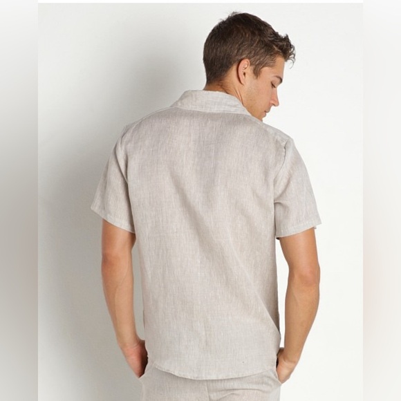 Malibu Beach Club By Drill Clothing Button Up Men’s S Beige New Tag Polyester - Picture 4 of 16